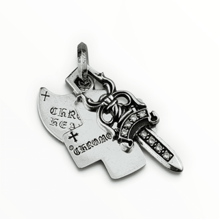 3 Trinket Pave Diamond Pendant - Chrome Hearts - PENDANT | REMAINDED