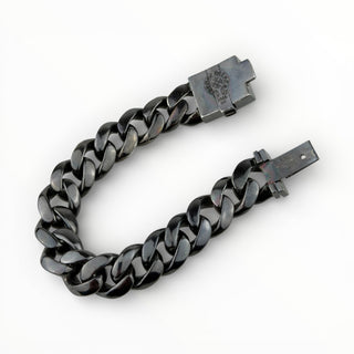 Black Rhodium BS Fleur Box ID Paved Diamonds Bracelet - Chrome Hearts - BRACELET | REMAINDED