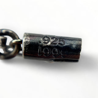 Black Rhodium Paper Chain 24IN + Large Dagger Pendant - Chrome Hearts - NECKLACE | REMAINDED