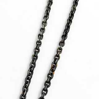 Black Rhodium Paper Chain 24IN + Large Dagger Pendant - Chrome Hearts - NECKLACE | REMAINDED