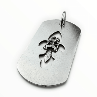 Cut Out Fleur/ Dagger Dog Tag - Chrome Hearts - PENDANT | REMAINDED
