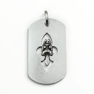 Cut Out Fleur/ Dagger Dog Tag - Chrome Hearts - PENDANT | REMAINDED