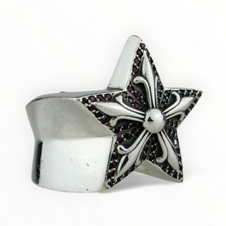 Large Star Ring Paved Ruby - Chrome Hearts - RING | REMAINDED