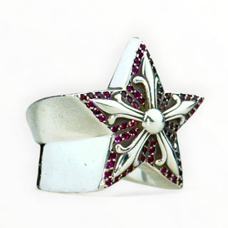Large Star Ring Paved Ruby - Chrome Hearts - RING | REMAINDED