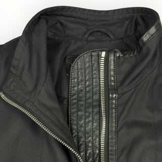 Leather & Waxed Cotton Rider Jacket - Chrome Hearts - OUTERWEAR | REMAINDED
