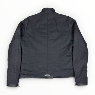 Leather & Waxed Cotton Rider Jacket - Chrome Hearts - OUTERWEAR | REMAINDED