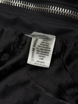 Leather & Waxed Cotton Rider Jacket - Chrome Hearts - OUTERWEAR | REMAINDED