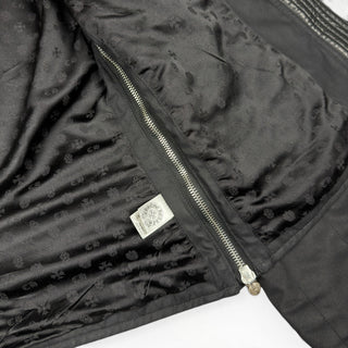 Leather & Waxed Cotton Rider Jacket - Chrome Hearts - OUTERWEAR | REMAINDED