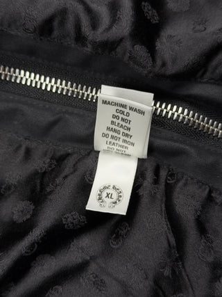 Leather & Waxed Cotton Rider Jacket - Chrome Hearts - OUTERWEAR | REMAINDED