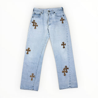 Levi's 501 Redline Cheetah Patch Jean - Chrome Hearts - Pant | REMAINDED