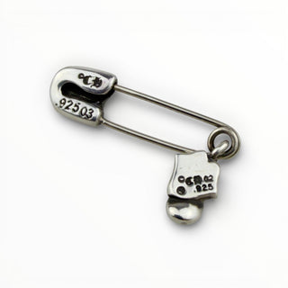 Safety Pin with Rolling Stones Diamond Charm - Chrome Hearts - PENDANT | REMAINDED