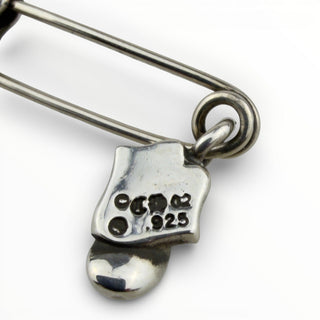 Safety Pin with Rolling Stones Diamond Charm - Chrome Hearts - PENDANT | REMAINDED