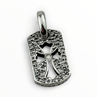 Tiny Cross Dog Tag Paved Diamond - Chrome Hearts - PENDANT | REMAINDED