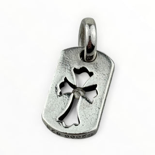 Tiny Cross Dog Tag Paved Diamond - Chrome Hearts - PENDANT | REMAINDED