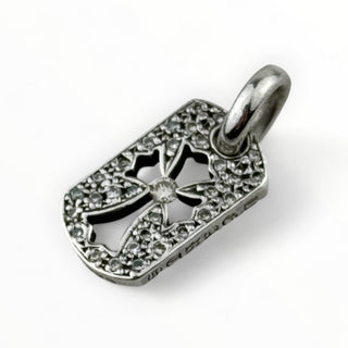 Tiny Cross Dog Tag Paved Diamond - Chrome Hearts - PENDANT | REMAINDED