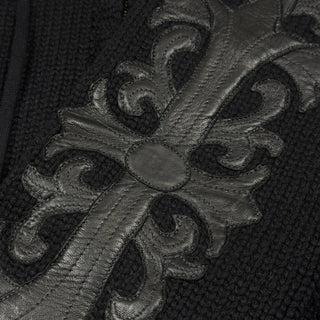 Vintage Cashmere Zip Up Hoodie Floral Cross Patch - Chrome Hearts - HOODIE | REMAINDED
