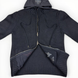 Vintage Cashmere Zip Up Hoodie Floral Cross Patch - Chrome Hearts - HOODIE | REMAINDED