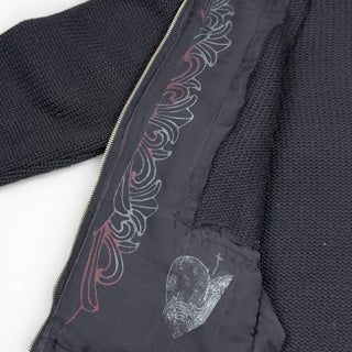 Vintage Cashmere Zip Up Hoodie Floral Cross Patch - Chrome Hearts - HOODIE | REMAINDED