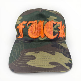 Vintage FUCK Patch Camo Trucker Cap - Chrome Hearts - Cap | REMAINDED