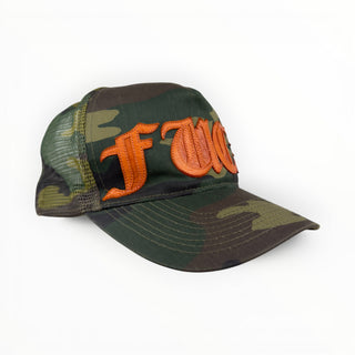 Vintage FUCK Patch Camo Trucker Cap - Chrome Hearts - Cap | REMAINDED
