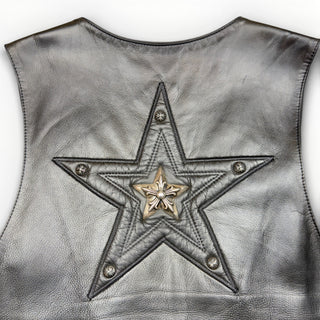 Vintage Star Leather Vest - Chrome Hearts - OUTERWEAR | REMAINDED