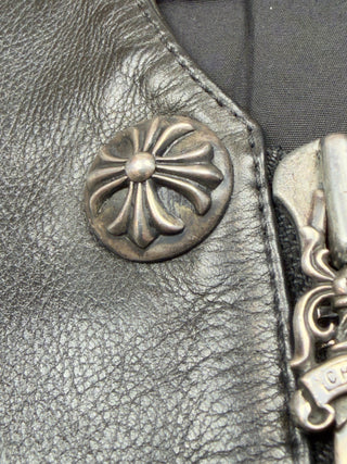 Vintage Star Leather Vest - Chrome Hearts - OUTERWEAR | REMAINDED
