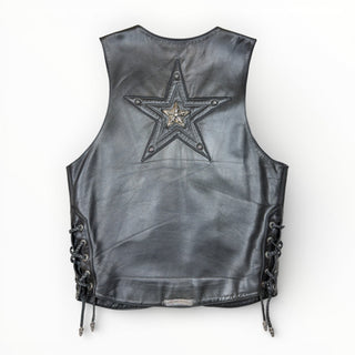 Vintage Star Leather Vest - Chrome Hearts - OUTERWEAR | REMAINDED