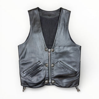 Vintage Star Leather Vest - Chrome Hearts - OUTERWEAR | REMAINDED
