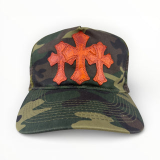 Vintage Triple Cross Patch Camo Trucker Cap - Chrome Hearts - Cap | REMAINDED
