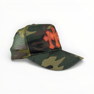 Vintage Triple Cross Patch Camo Trucker Cap - Chrome Hearts - Cap | REMAINDED