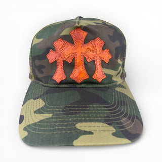 Vintage Triple Cross Patch Camo Trucker Cap - Chrome Hearts - Cap | REMAINDED
